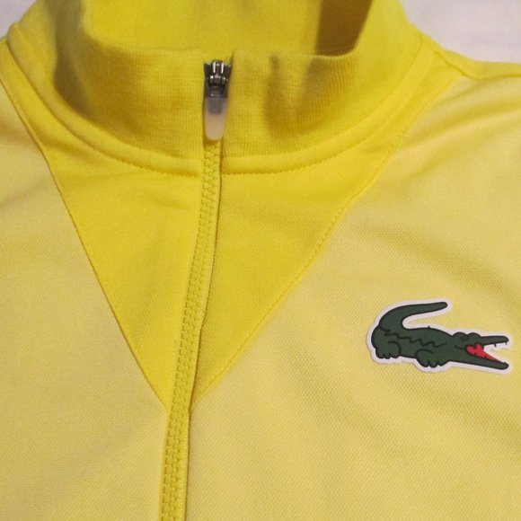 Tenniscore: LACOSTE SPORT: Miami Open, Warm-Up, Full Zip, Yellow, Unisex, XS - Picture 2 of 6